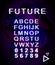 Future glitch font template