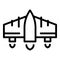 Future jetpack icon outline vector. Skill jet