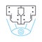 future masonry line icon, outline symbol, vector illustration, concept sign