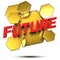 Future message 3D.with Clipping Path.