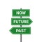 Future past present board icon. Now pas and future way destiny sign