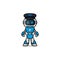 Future police robot vector tamplate