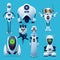 Future robots, alien robotic life vector character