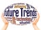 Future trends word hand sphere cloud concept