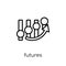 Futures icon. Trendy modern flat linear vector Futures icon on w