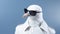 Futurist-inspired Bird In White Coat And Sunglasses