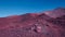 Futuristi color effect of the volcanic landscape of Pico del Teide and Pico Viejo, in Teide National Park, Tenerife, Spain