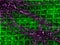Futuristic 3d Purple on Green Pixelated Fractal