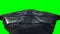 Futuristic alien sci fi ship isolate on green screen. 3d rendering.