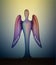 Futuristic angel, contemporary art Christmas sculpture, christianity Christmas symbol,