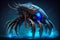 Futuristic animal kraken with glowing limbs. Generative AI, Generative, AI