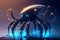 Futuristic animal kraken with glowing limbs. Generative AI, Generative, AI