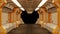 Futuristic architecture Sci-Fi spaceship hallway interior