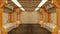 Futuristic architecture Sci-Fi spaceship hallway interior