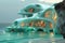 Futuristic Art Nouveau house, future building smart unreal, cityspace abstract technology modernism interior details