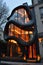 Futuristic Art Nouveau house, future building smart unreal, cityspace abstract technology modernism interior details