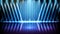 futuristic background of blue empty stage and neon lighting spotlight stage background