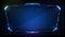 futuristic background. Blue glowing technology sci fi frame hud ui