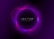 Futuristic background with vivid neon blue pink light with flares and particles behind the black circle. Eclipse concept