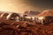 futuristic bases marking the frontier of interplanetary exploration.