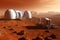 futuristic bases marking the frontier of interplanetary exploration.