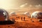 futuristic bases marking the frontier of interplanetary exploration.