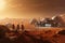 futuristic bases marking the frontier of interplanetary exploration.