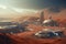 futuristic bases marking the frontier of interplanetary exploration.