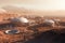 futuristic bases marking the frontier of interplanetary exploration.