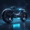 Futuristic Bike with Neon Lights