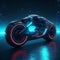 Futuristic Bike with Neon Lights