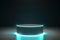 Futuristic Blank Podium for Product Display, 3D Rendering Pedestal. created with Generative AI