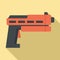 Futuristic blaster icon, flat style