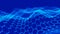 Futuristic blue hexagon background. Futuristic honeycomb concept. Wave of particles. 3D rendering