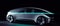 A futuristic car is shown in the dark. AI generative image.