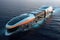 Futuristic cargo ship of the future.