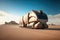 Futuristic Cargo Truck on a Desert Highway