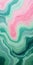 Futuristic Chromatic Waves: Abstract Teal, Green, And Pink Painting