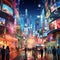 Futuristic Cityscape with Imaginative Gadgets and Cutting-Edge Technology