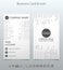 Futuristic clean technology modern creative business card template and icon.