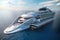 futuristic and conceptual cruise ship, with sleek design and cutting-edge technology