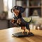 Futuristic Dachshund Figurine With Emotive Gestures And Lively Movement