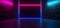 Futuristic Dance Club Neon Glowing Purple Blue Pink Retro Elegant Empty Stage Room With Reflective Grunge Concrete Brick Wall