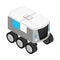 Futuristic Delivery Rover Composition