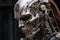 Futuristic Detailed cyborg head. Future automation