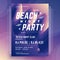 Futuristic dynamic wave stripes texture neon gradient summer beach party poster template vector