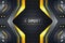 Futuristic E-Sports Modern Realistic Technology Metallic Style Overlapped Yellow and Grey Background