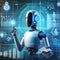 Futuristic education with personalized learning by AI robots ai generated