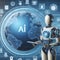 Futuristic education with personalized learning by AI robots ai generated