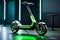 Futuristic electric scooter. sustainable transportation solutions for towns